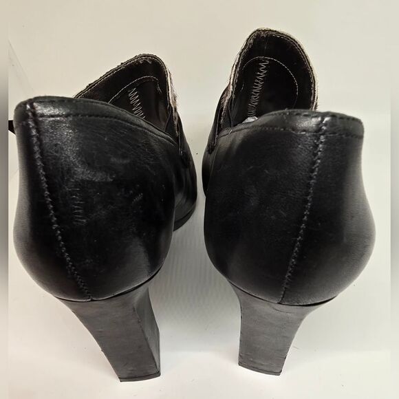 NWOT Naturalizer Black and Leopard Print Heels Women's 7.5 - Picture 11 of 11